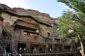 Tours in the Mogao Caves Royalty Free Stock Photo