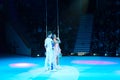 Tours of Moscow Circus on Ice. Adagio aerial gymnasts on matte