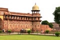 Toursits outside the Red Fort internal building Royalty Free Stock Photo