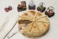 Tourtiere and christmas train Royalty Free Stock Photo
