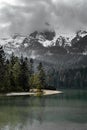 Tovel Lake on Italian Alps. Landscape around Tovel Lake, Italy Royalty Free Stock Photo