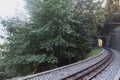 Toveyre train stop tonnel near Glion, Montreux, Switzerland Royalty Free Stock Photo