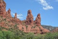 Two Nuns red rock formation in Sedona, Yavapai County, Kaibab National Forest, Arizona Royalty Free Stock Photo