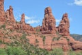 Two Nuns red rock formation in Sedona, Yavapai County, Kaibab National Forest, Arizona Royalty Free Stock Photo