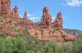 Two Nuns red rock formation in Sedona, Yavapai County, Kaibab National Forest, Arizona Royalty Free Stock Photo
