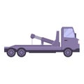 Tow truck accident icon cartoon vector. Hook assistance vehicle