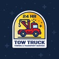 Towing and transport service sticker design