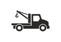 Tow truck icon, Monochrome style Royalty Free Stock Photo