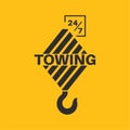 Tow truck icon. Wrecker logotip