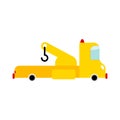 Tow truck isolated. Transport on white background. Car evacuate