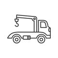 Tow truck linear icon Royalty Free Stock Photo