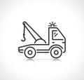 Tow truck thin line icon