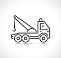 Tow truck thin line icon