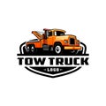 tow truck, towing truck, service truck logo vector