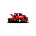 tow truck, towing truck, service truck vector