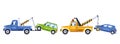 Tow Trucks Swiftly Respond To Improper Car Parking, Towing Away The Vehicles To Designated Penalty Area Royalty Free Stock Photo