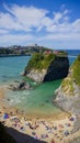 Towan Beach in Newquay,Cornwall Royalty Free Stock Photo