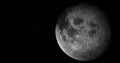 Towards Mare Fecunditatis in the moon, 3d rendering