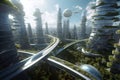 Towards Zero Emissions: The Sustainable City of the Future - AI generated