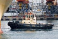 Towboat at work Royalty Free Stock Photo