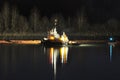 Towboat working at night