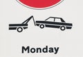 Towed away sign Royalty Free Stock Photo