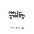 Towed car icon. Trendy Towed car logo concept on white background from Insurance collection