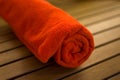 Towel braided in a tubule Royalty Free Stock Photo