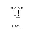 Towel flat icon or logo for web design.