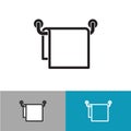 Towel on a hanger black silhouette icon Royalty Free Stock Photo