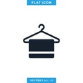 Towel Hanger Icon Vector Logo Design Template.