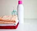 Towel and liquid detergent