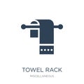 towel rack icon in trendy design style. towel rack icon isolated on white background. towel rack vector icon simple and modern Royalty Free Stock Photo