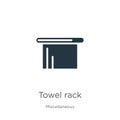 Towel rack icon vector. Trendy flat towel rack icon from miscellaneous collection isolated on white background. Vector Royalty Free Stock Photo