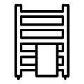 Towel rail radiator icon, outline style Royalty Free Stock Photo