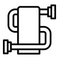 Towel rail snake icon, outline style Royalty Free Stock Photo