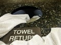 Towel Return station Royalty Free Stock Photo