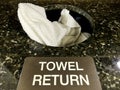 Towel Return station Royalty Free Stock Photo