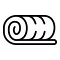 Towel roll icon, outline style