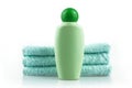 Towel and skin care products Royalty Free Stock Photo