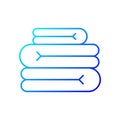 Towel stack gradient linear vector icon