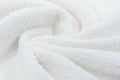 Towel texture closeup. Soft white cotton towel backdrop, fabric background. Terry cloth bath or beach towels. Soft fluffy Textile Royalty Free Stock Photo