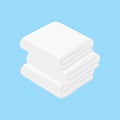 Towel vector illustrations. Folded towels in flat style Royalty Free Stock Photo