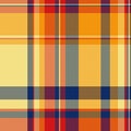 Towel vector seamless check, form pattern plaid texture. Funky fabric textile tartan background in yellow and bright colors
