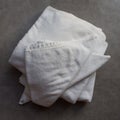 Towels on ceramic floor Royalty Free Stock Photo