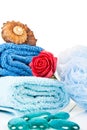 Towels with decoration Royalty Free Stock Photo