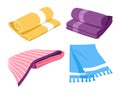 Towels for kitchen and bathroom, rolls for spa, textile objects