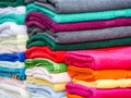 Towels in lots of sizes, styles and colors Royalty Free Stock Photo