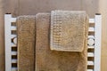 Towels on Radiator Royalty Free Stock Photo