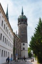 Tower of the All Saints' Church in Wittenberg, Germany Royalty Free Stock Photo